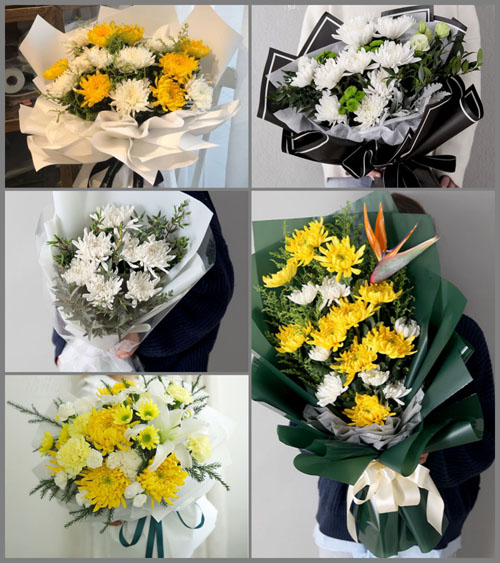 山东莱芜钢城区辛庄镇东照临村白事花束代送
